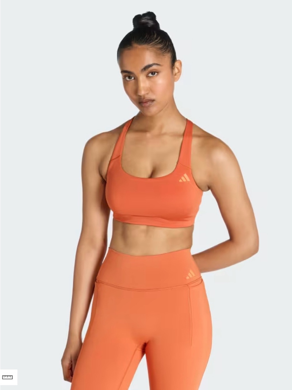 Adidas Orange Fox Climacool Racerback Scoop Sports Bra and Training Leggings NWT